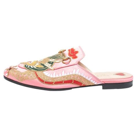 gucci embroidery dragon flats